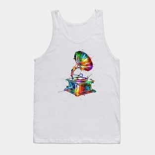 turntable colorful Tank Top